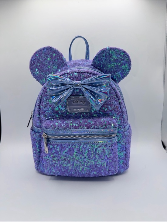 Loungefly Handbags - Loungefly Purple Sequin Minnie Ear